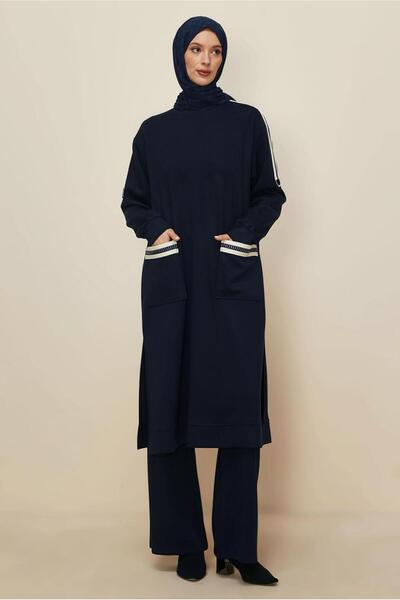 Alvina Pants and Pocket Detail Track Suit Set 46069