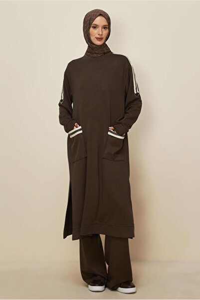 Alvina Pants and Pocket Detail Track Suit Set 46069