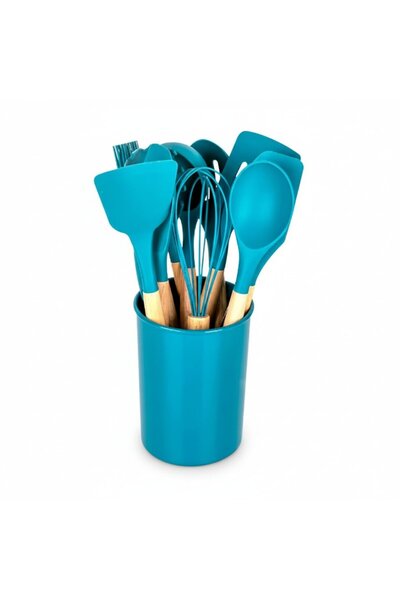 KOREA Silicone Kitchen Tool Set – 12 Pieces with Comfortable and Safe Handles...