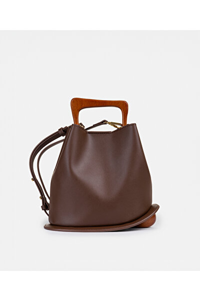 İpekyol Ahşap saplı ve aksesuarlı çanta