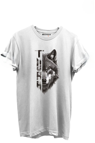 ALCİNOUS Unisex Cotton Printed Oversized T-Shirt