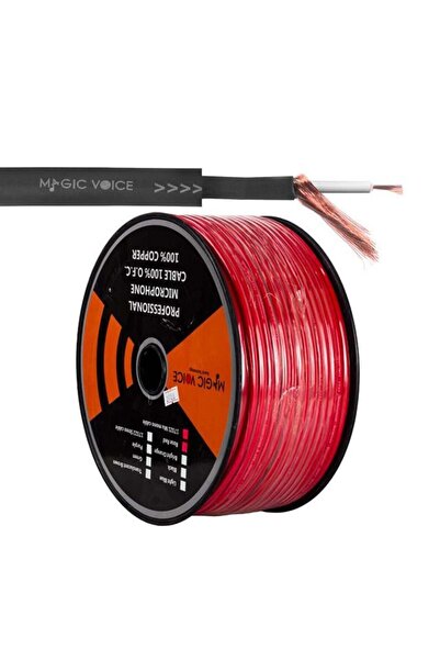 Epilons كابل ميكروفون ماجيك فويس أحادي 1. كاليتي 100 متر أحمر