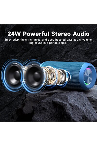 Urban URBANNX Portable Bluetooth Speakers, 24W Loud Stereo Sound with IPX7 Wa...