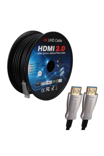 Epilons كابل صوت وصورة HDMI 2.0 بطول 50 مترًا، ثلاثي الأبعاد، 4K عالي الدقة (...