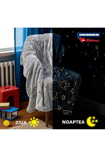 Heinner Phosphorescent pattern blanket, space, 200x220