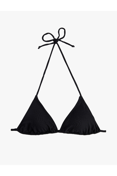 Koton Textured Triangle Bikini Top