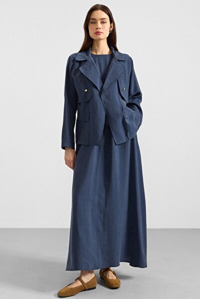 Olcay Jacket with Metal Accessories Soft Fabric Dress Jacket Double Suit Set ...