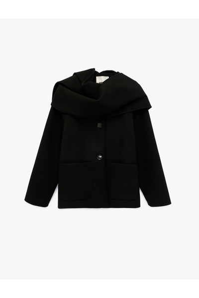 Koton Long Sleeve Shawl Collar Seasonal Thin Cashmere Jacket