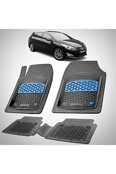 TEAMCAR Hyundai i40 Wagon 2011 – 2015 Floor Mats - Rubber Type -Blue