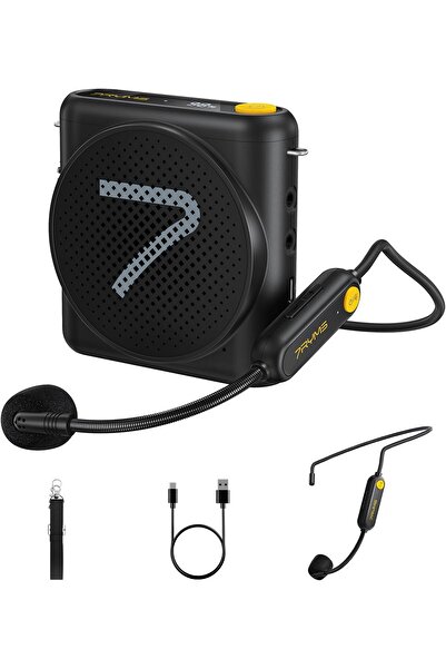7ryms WA1 Portable Voice Amplifier, Wireless Headset Mic, DSP Denoise, BT, 23...
