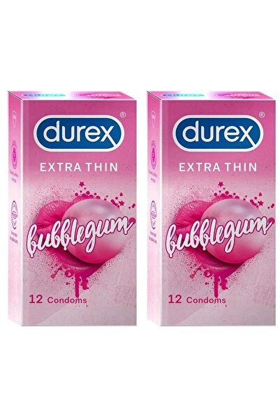 ZXFD Pack Of 2 -12-Piece Extra Thin Bubblegum flavored