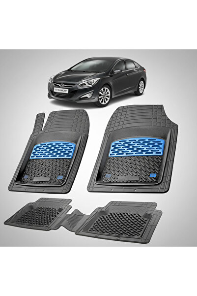 TEAMCAR Hyundai i40 2011–2015 Floor Mats - Rubber Tab Type -Blue