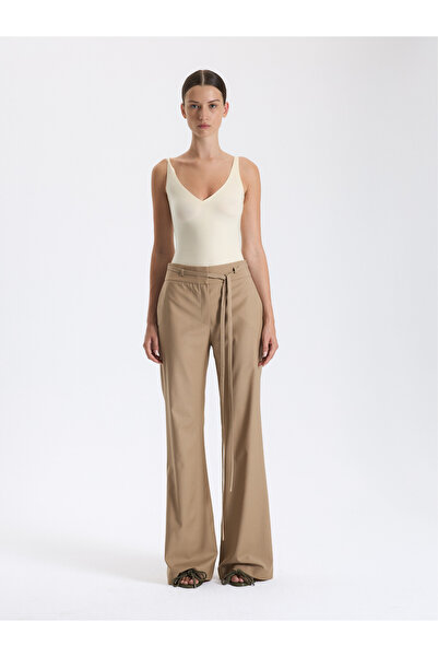 BAQA Kahverengi Kuşaklı Pantolon