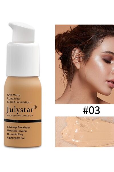 JULYSTAR كريم أساس مطفي غير مسامي، كريم أساس للتحكم في الزيوت، كريم أساس بتغط...