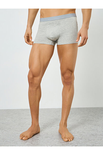 Styli Men Grey Solid Cotton Trunks