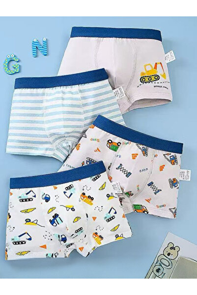 Styli Pack of 4 - Boys Cotton Boxer Shorts