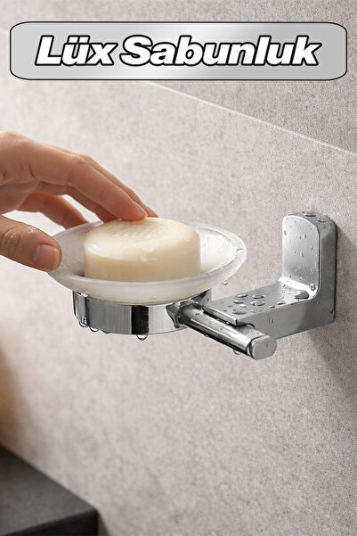 Badem10 Luksuzna kromirana posuda za sapun na zidu, montirana na zid, držač z...