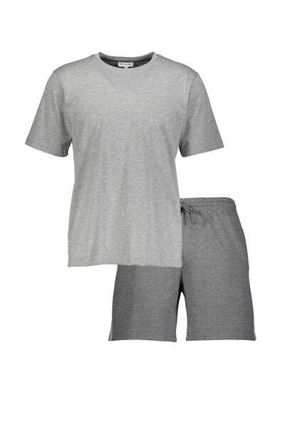 First Company Men's Crew Neck Regular Fit Short Sleeve Shorts Set 251Es04Kl