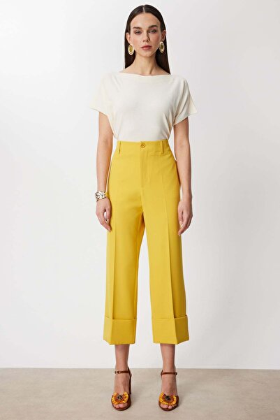 ON بنطال عالي الخصر بأرجل مزدوجة