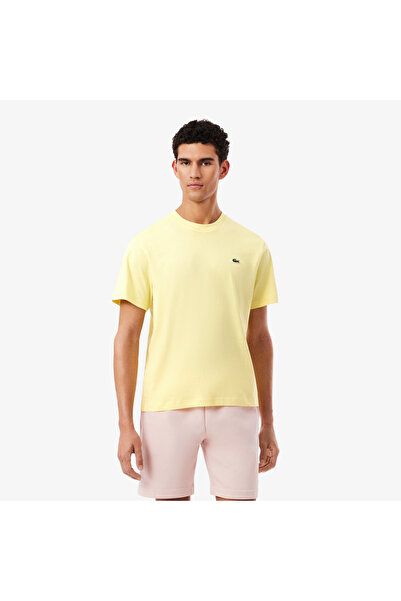 Lacoste Erkek Classic Fit Bisiklet Yaka Sarı T-Shirt