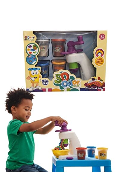 Premium مجموعة ألعاب مصنع الصلصال الملون خماسي الأبعاد للأطفال، آلة تشكيل الص...