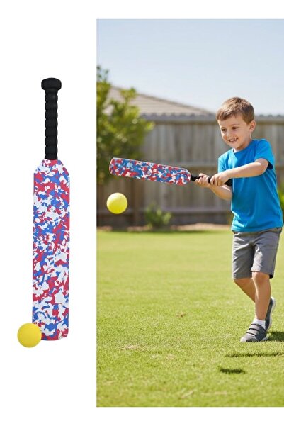 Premium مجموعة ألعاب تدريب ناعمة للأطفال: مضرب وكرة كريكيت إسفنجية للأطفال