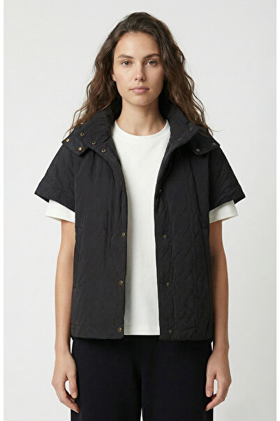 Network Siyah Kapitone Casual Yelek