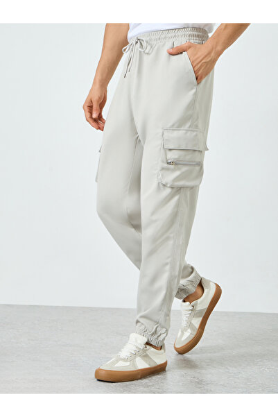 Take Two By Styli Men Grey Relaxed Fit Cargo Pants