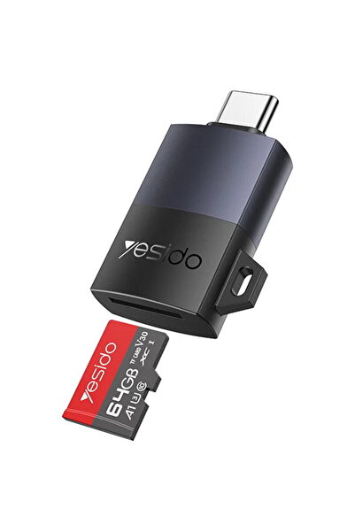 Yesido Cititor de carduri USB-C la card TF - (GS37) - Negru