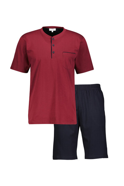 First Company Men's Midi Collar Placket Regular Fit Short Sleeve Shorts Set 2...