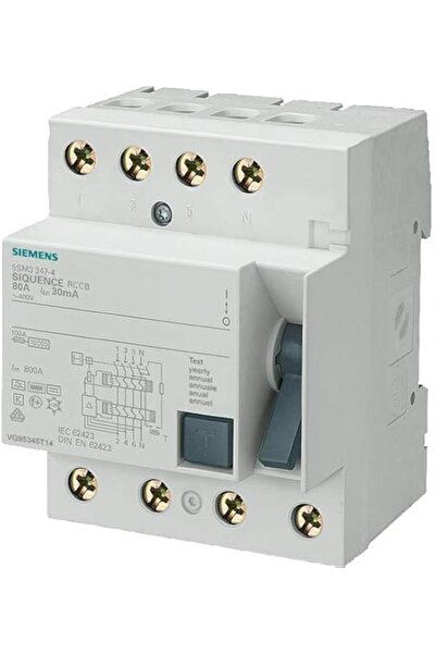 Siemens HATA AKIMI KORUMA ANAHTARI-FI (KAÇAK AKIM KORUMA RÖLESİ); 100A; 400V;...