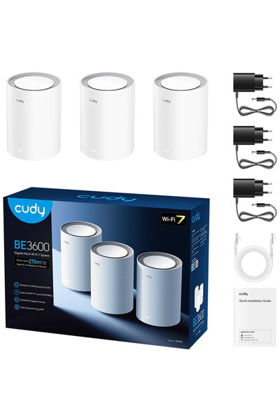 cudy Wireless Router 3 x LAN 3 Pack White