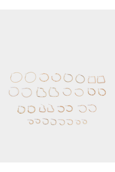 Styli Pack of 16 - Gold Hoop Earrings