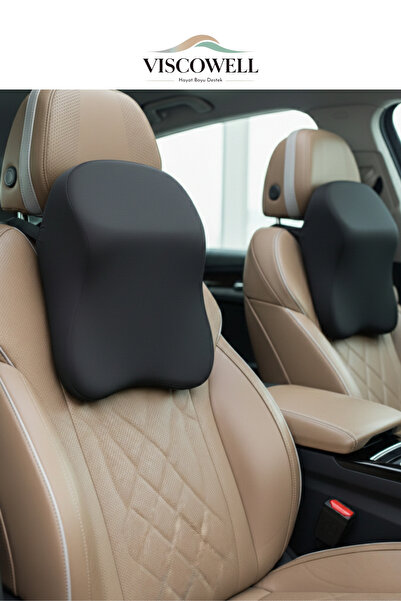 ViscoWell Visco 2 Adet Araç Oto Boyun Destek Yastığı Orjinal Visco Baş Yastığ...