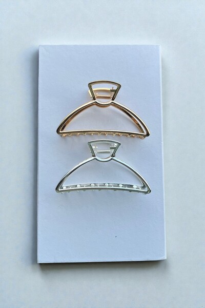 VERA HOUSE مشبك مزلاج نسائي معدني مكون من قطعتين - مشبك نسائي مع مشبك معدني، ...