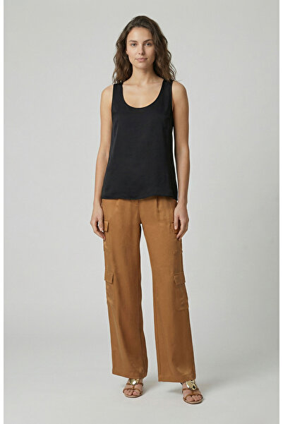 Network Siyah Cupro Bluz