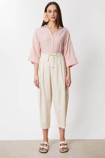 ON بنطلون قماش المظلة مع جيوب البضائع