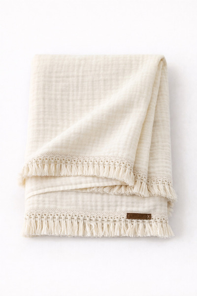 Jaju Baby 4 Katlı Müslin Bebek Battaniyesi 110x110 cm – Nefes Alan %100 Pamuk