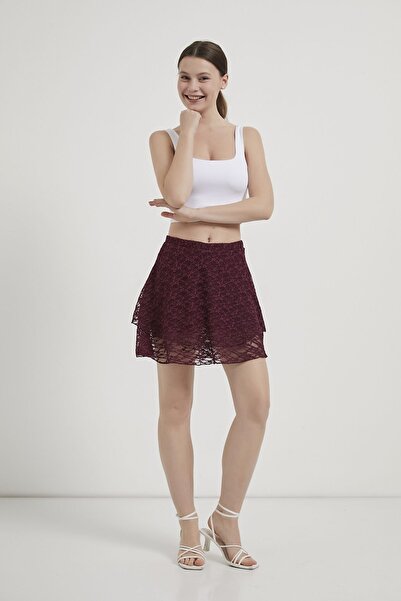 Arma Life Armalife 1643 layered detail lace mini women's short skirt