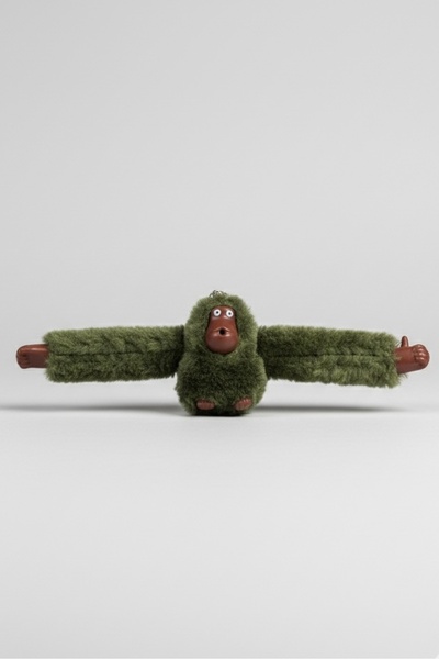 Catwins Αξεσουάρ τσάντας με βελούδινο μπρελόκ Χακί Γορίλας