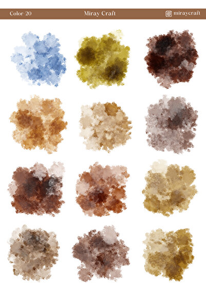 MirayDesign 1 Sheet of Color-Themed Textured Stickers – Journal & Scrapbook S...