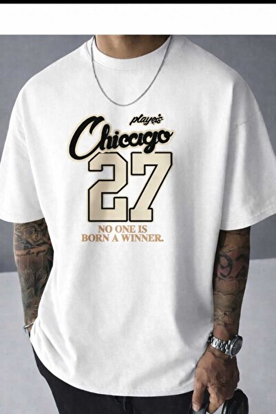 New Shine Chicago 27 Printed White T-Shirt