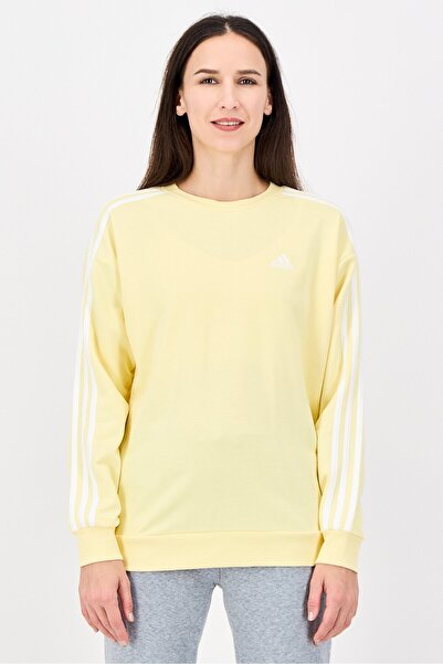adidas Women Sportswear Fit Long Sleeve Outdoor Sweatshirt, Yellow