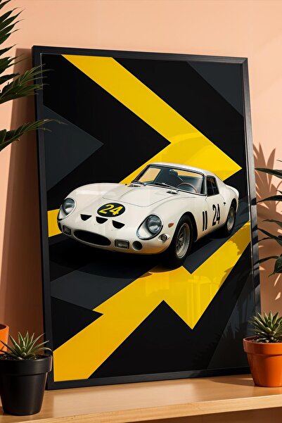 Saturn Феррари 250 GTO състезателна кола в рамка Специален ретро подарък за о...