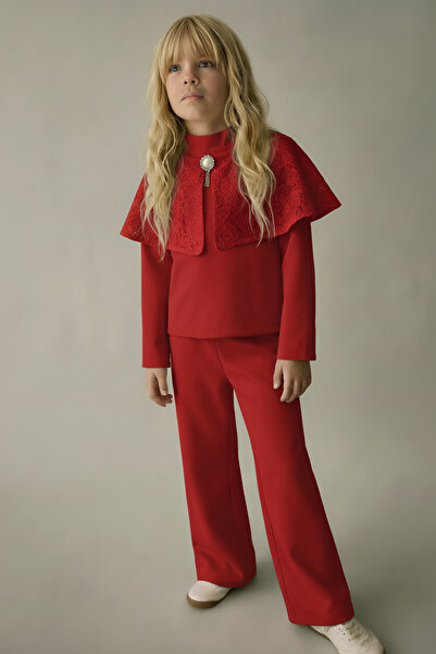 FESSHERA KİDS Set 3 piese pentru fete, din bumbac, cu broșă și detaliu de înc...