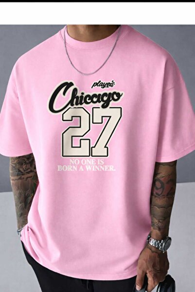 New Shine Chicago 27 Printed Pink T-Shirt
