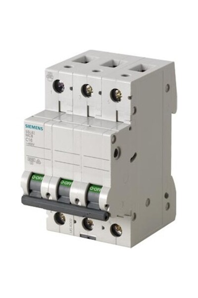 Siemens 16A; 3 FAZLI; 5SL Classic ANAHTARLI OTOMATİK SİGORTA; 6kA; C TİPİ; YA...