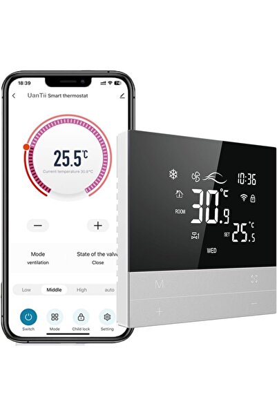 UanTii Smart Thermostat Tuya Wifi Thermostat for HVAC Central AC