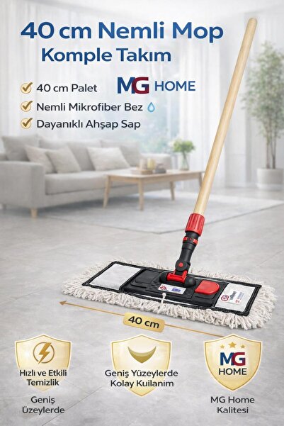 VENON 40 CM SET 🧡PALET🧡 AHŞAP SAP 🧡NEMLİ MOP 🧡Nemli Kurulama Nemli Mop Se...