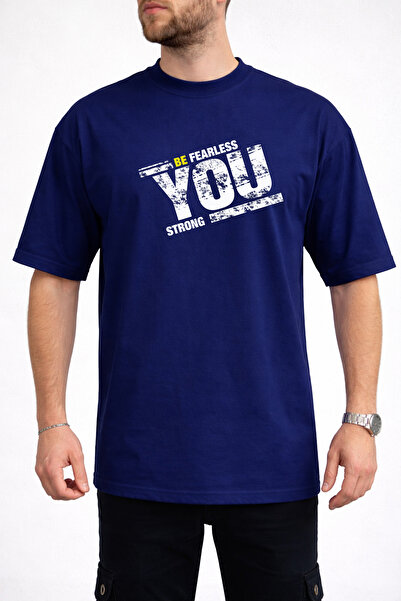 caddekombin Tricou pentru bărbați, cu design Fearless și Strong, cu imprimeu ...